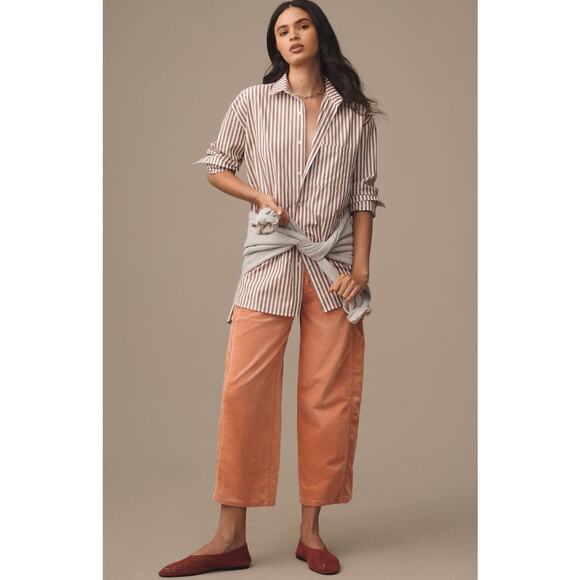 Anthropologie NWT Pilcro The Kenna Heritage Mid-Rise Corduroy Barrel Jean 25 - Picture 2 of 11